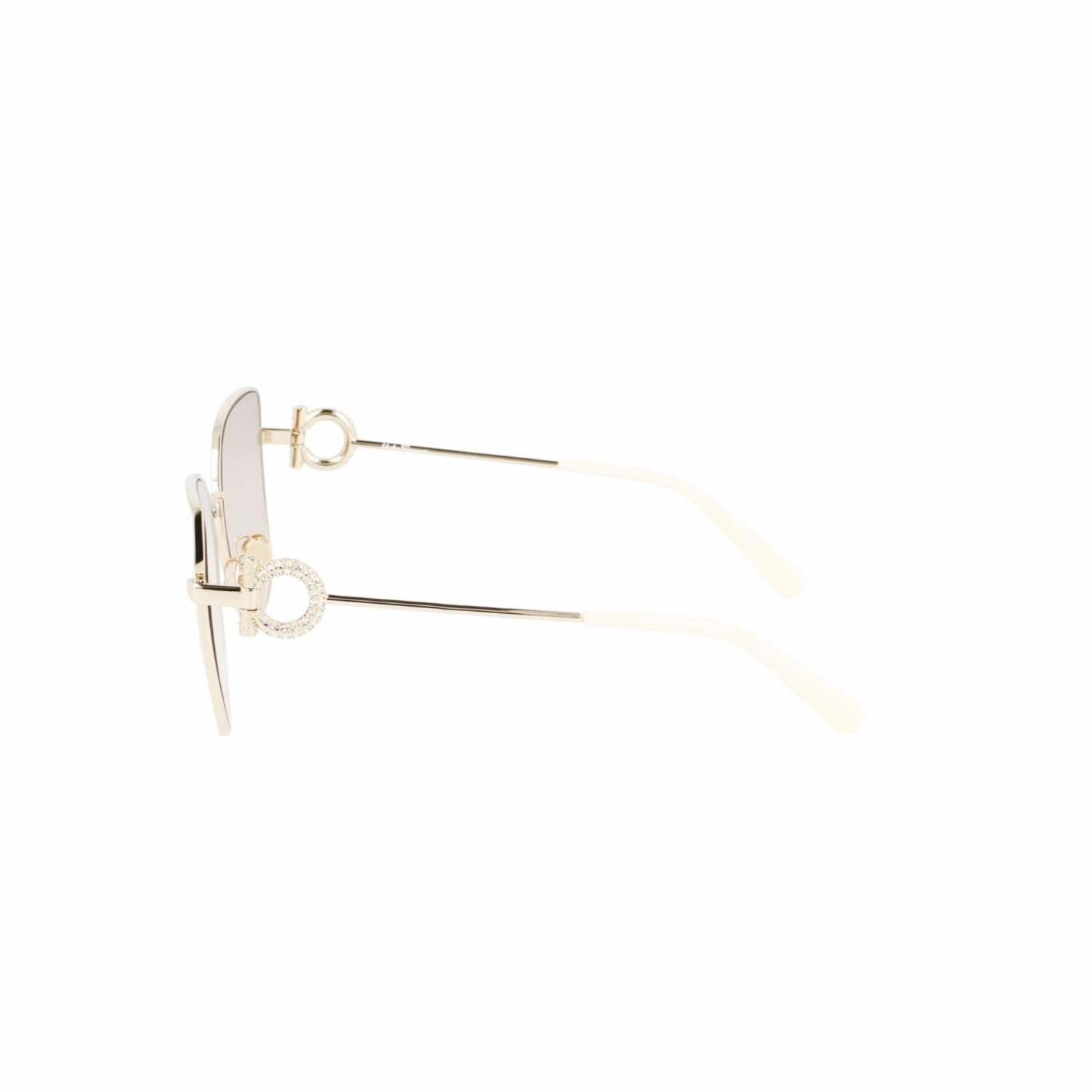 Salvatore Ferragamo Sf 296Sr 719 60 Kadın Kelebek Gold Metal Güneş Gözlüğü