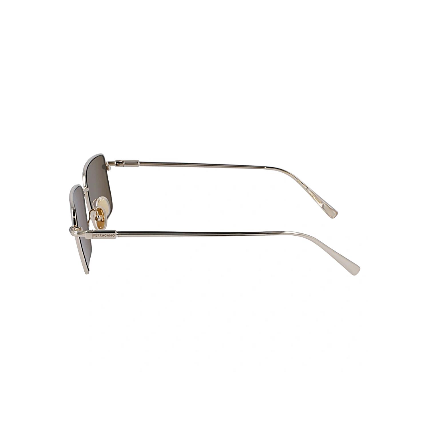 Salvatore Ferragamo SF 309S 745 57 Erkek Dikdörtgen Bronz Metal Güneş Gözlüğü