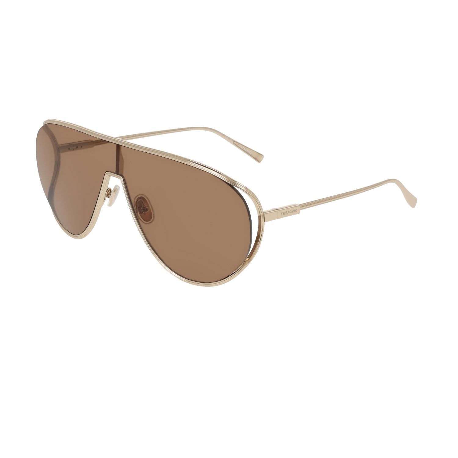 Salvatore Ferragamo SF 323S 710 63 Unisex Blokcam Gümüş Metal Güneş Gözlüğü