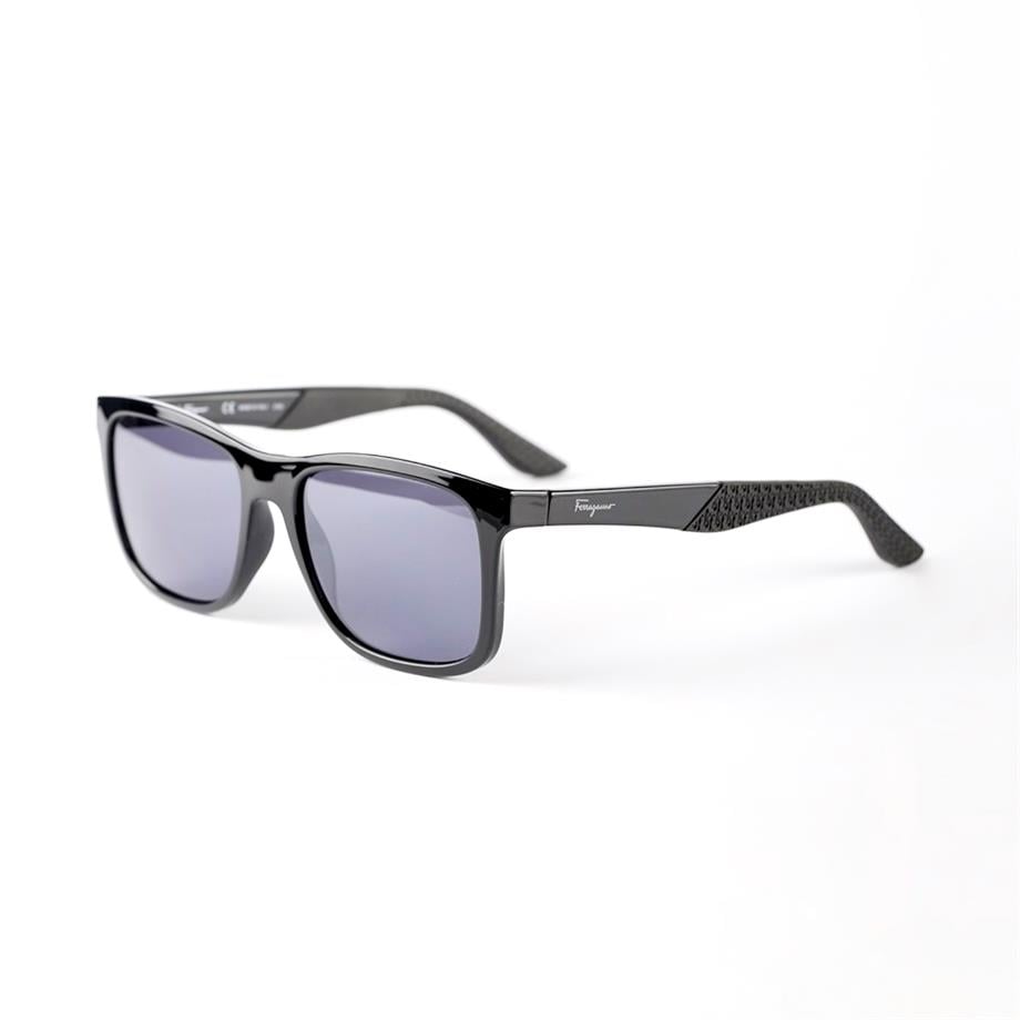 Salvatore Ferragamo SF 1028S 001 56 Erkek Siyah Dikdörtgen  Güneş Gözlüğü
