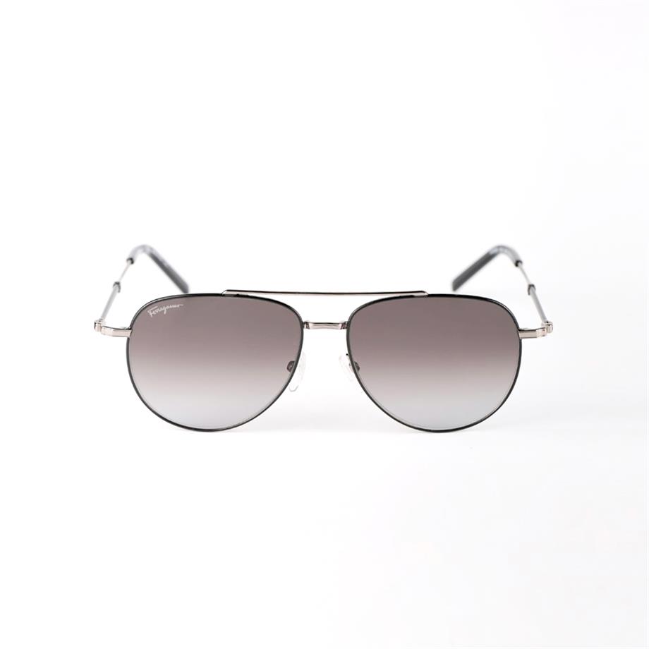 Salvatore Ferragamo SF 226S 086 58 Erkek Metal Damla Güneş Gözlüğü