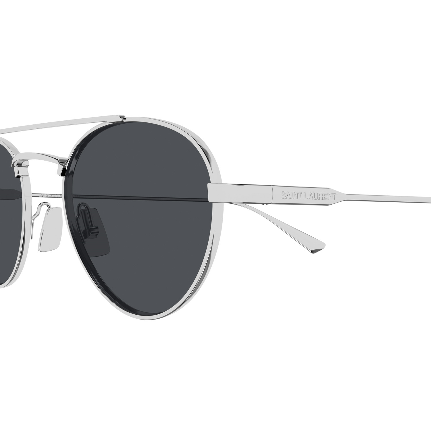 Saint Laurent SL 97 002 51 Kadın Oval Gümüş Metal Güneş Gözlüğü