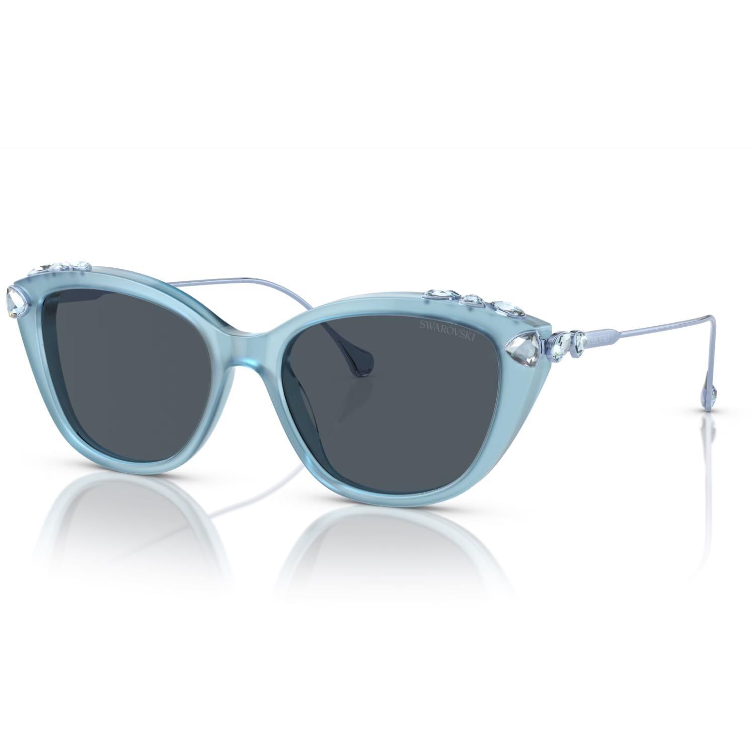 Swarovski OSK 6010 200487 53 Kadın Cat Eye Mavi Kemik Güneş Gözlüğü