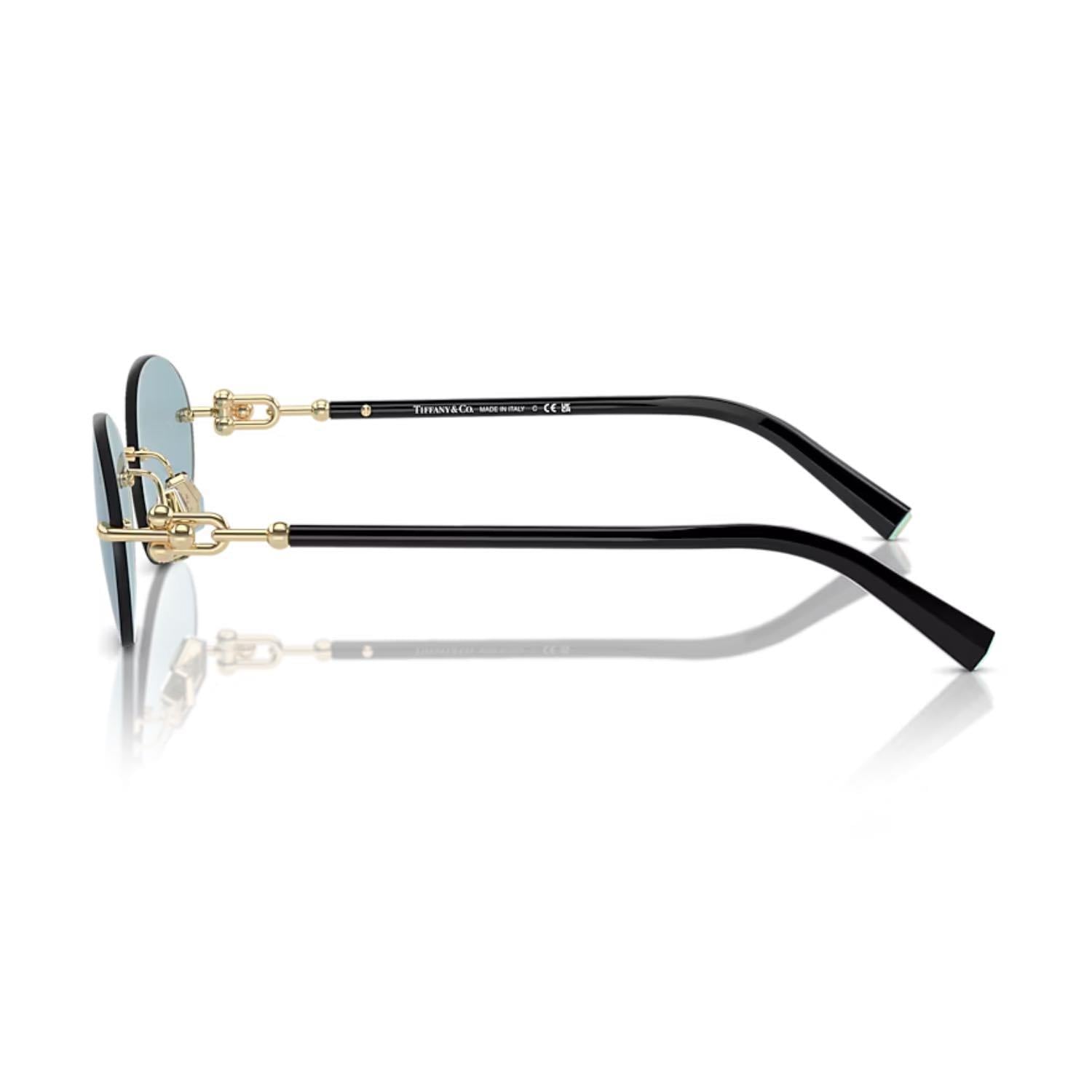 Tiffany Co. TF 3104D 602180 56 Unisex Oval Gold Metal Güneş Gözlüğü