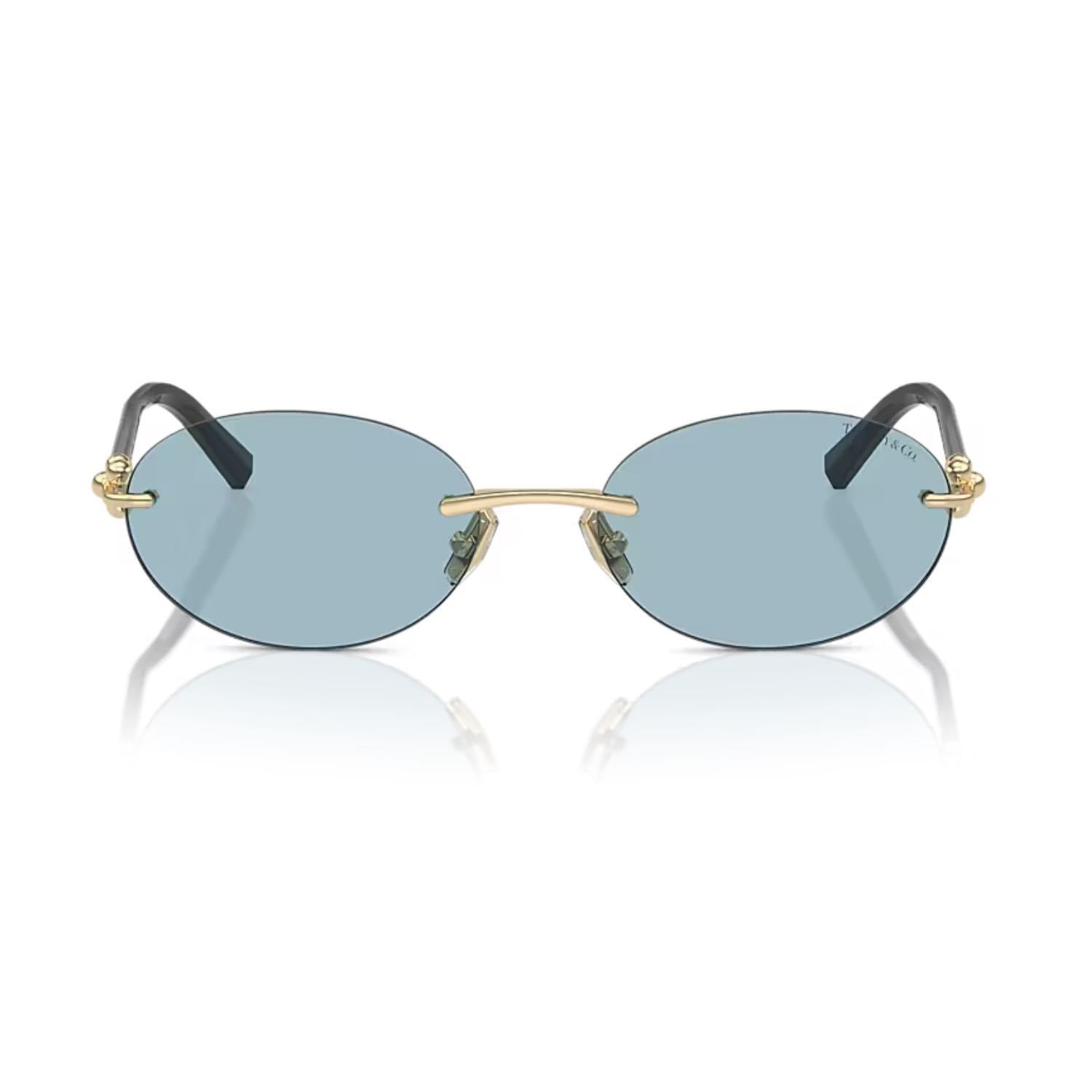 Tiffany Co. TF 3104D 602180 56 Unisex Oval Gold Metal Güneş Gözlüğü