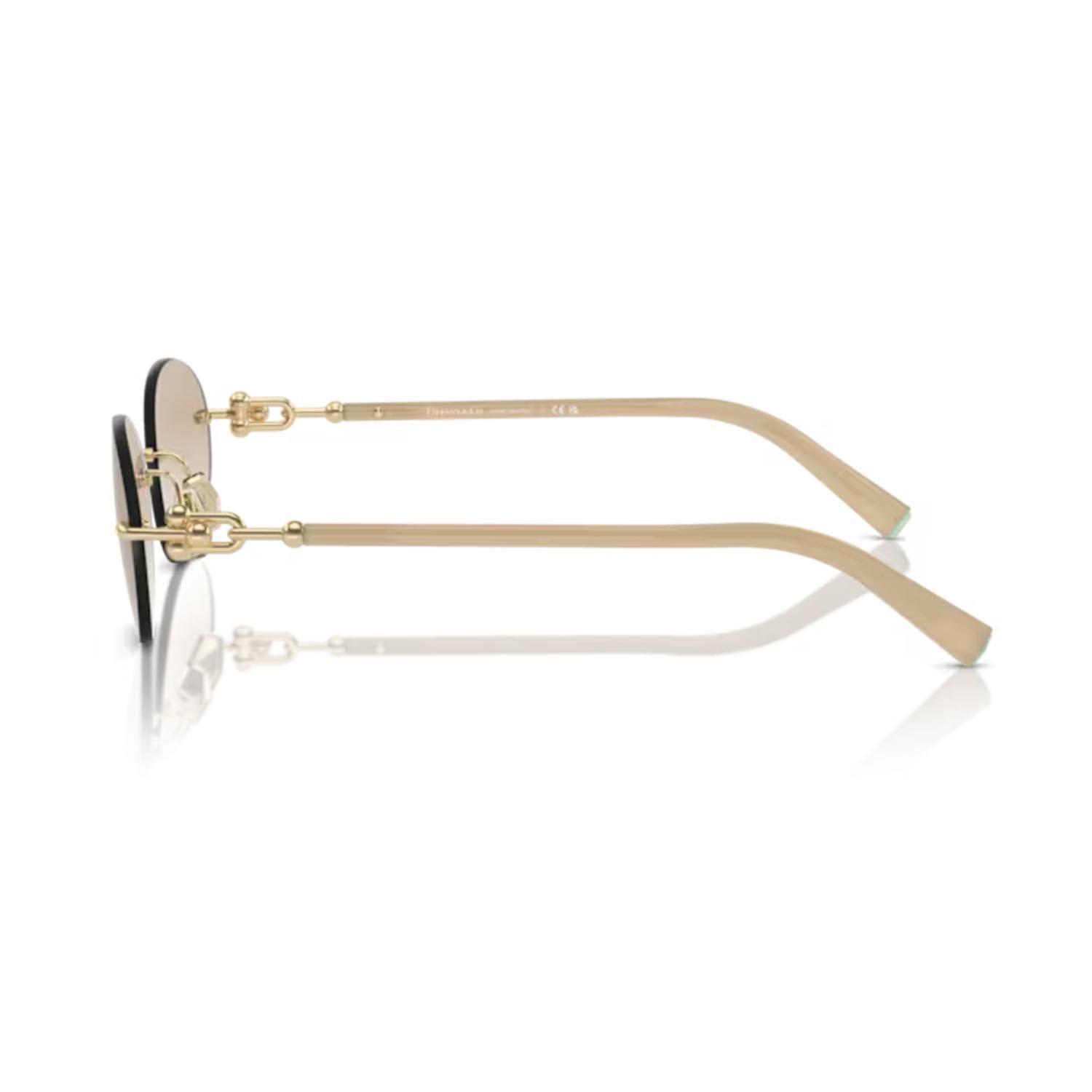 Tiffany Co. TF 3104D 617811 56 Kadın Oval Gold Metal Güneş Gözlüğü