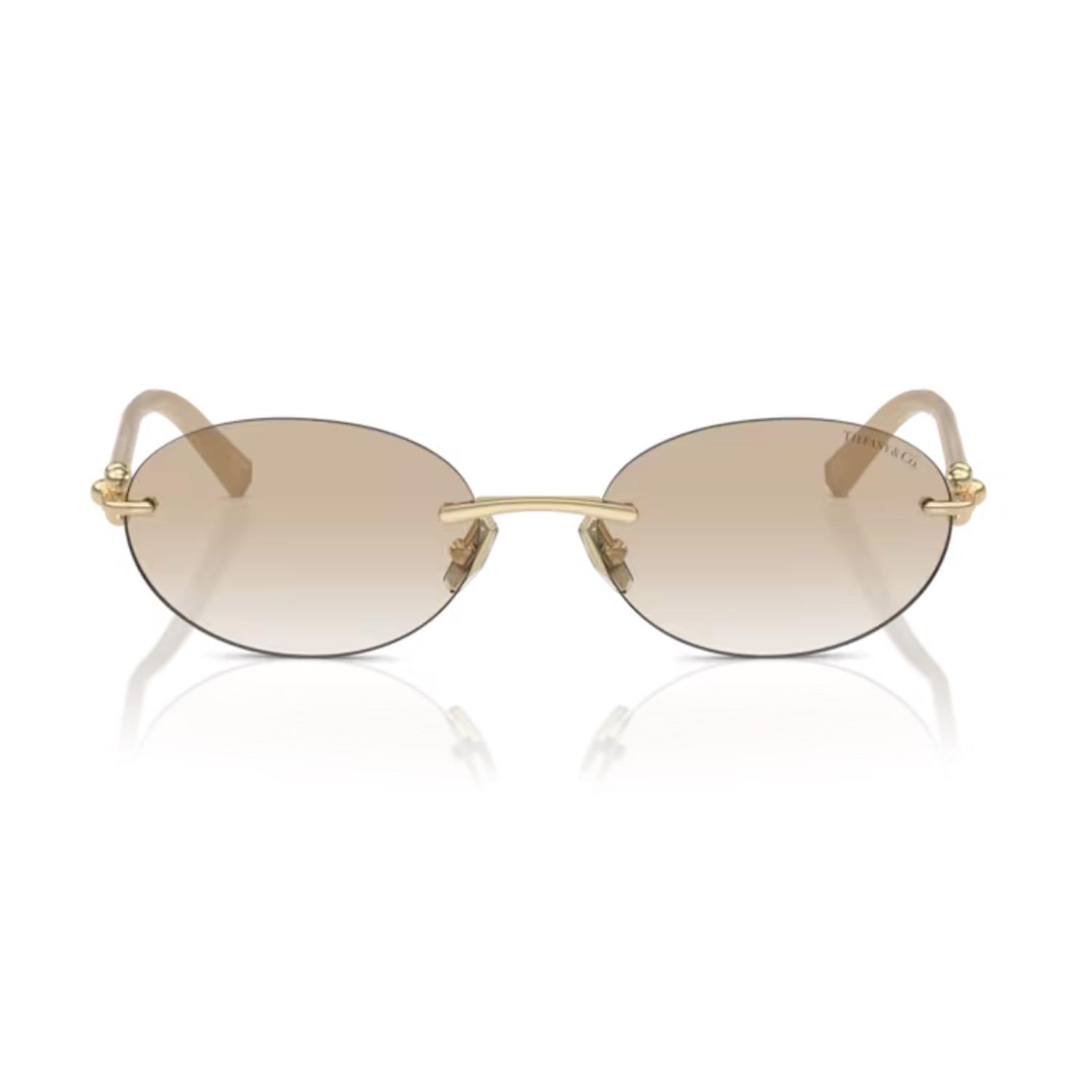 Tiffany Co. TF 3104D 617811 56 Kadın Oval Gold Metal Güneş Gözlüğü
