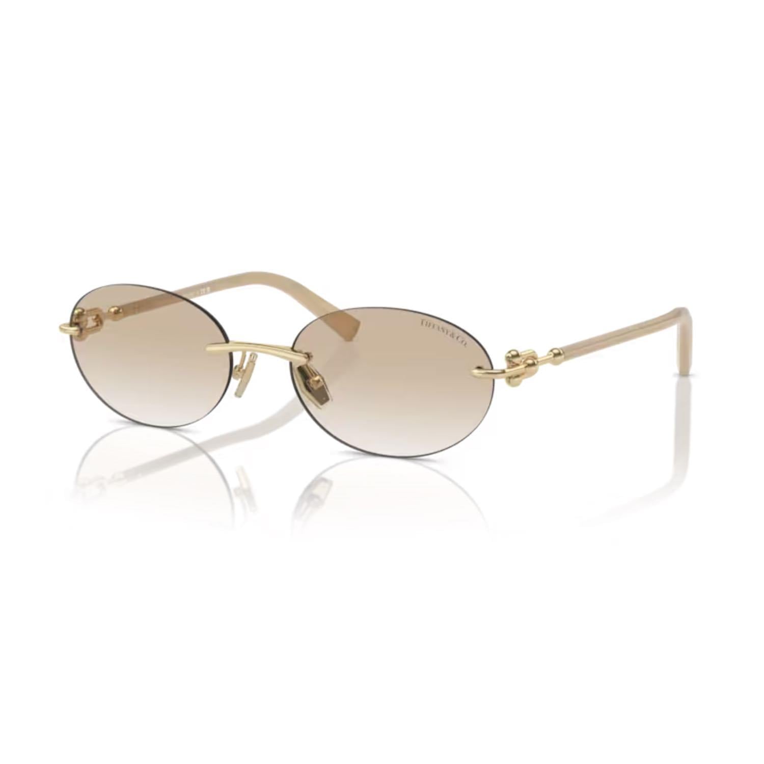 Tiffany Co. TF 3104D 617811 56 Kadın Oval Gold Metal Güneş Gözlüğü