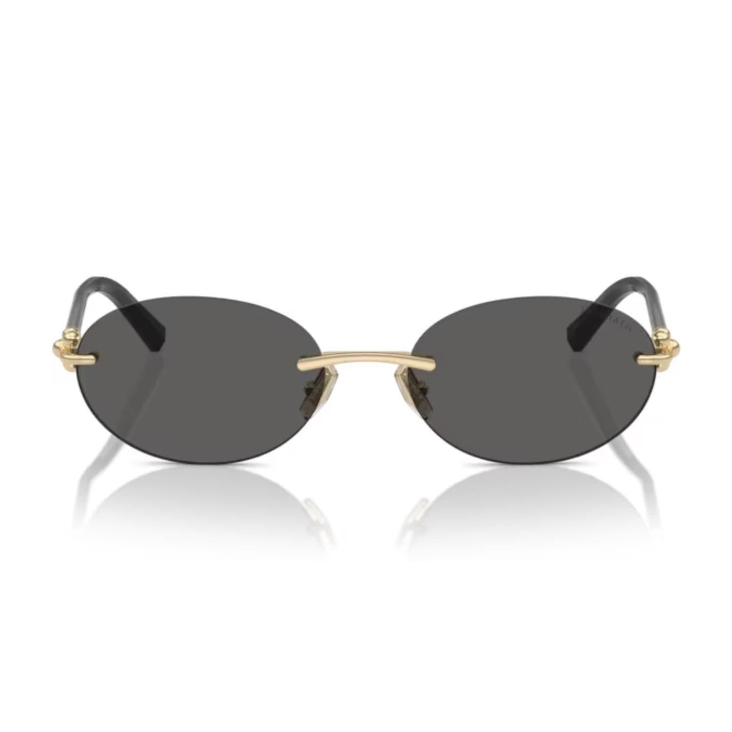 Tiffany Co. TF 3104D 6216S4 56 Unisex Oval Gold Metal Güneş Gözlüğü