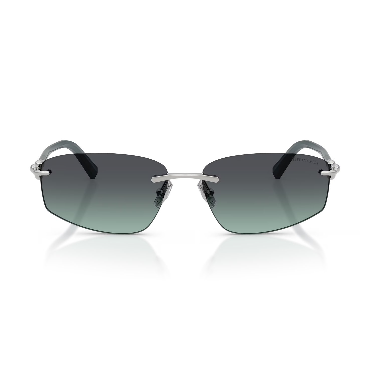 Tiffany Co. TF 3114 60012G 59 Unisex Geometrik Gümüş Degrade Metal Güneş Gözlüğü