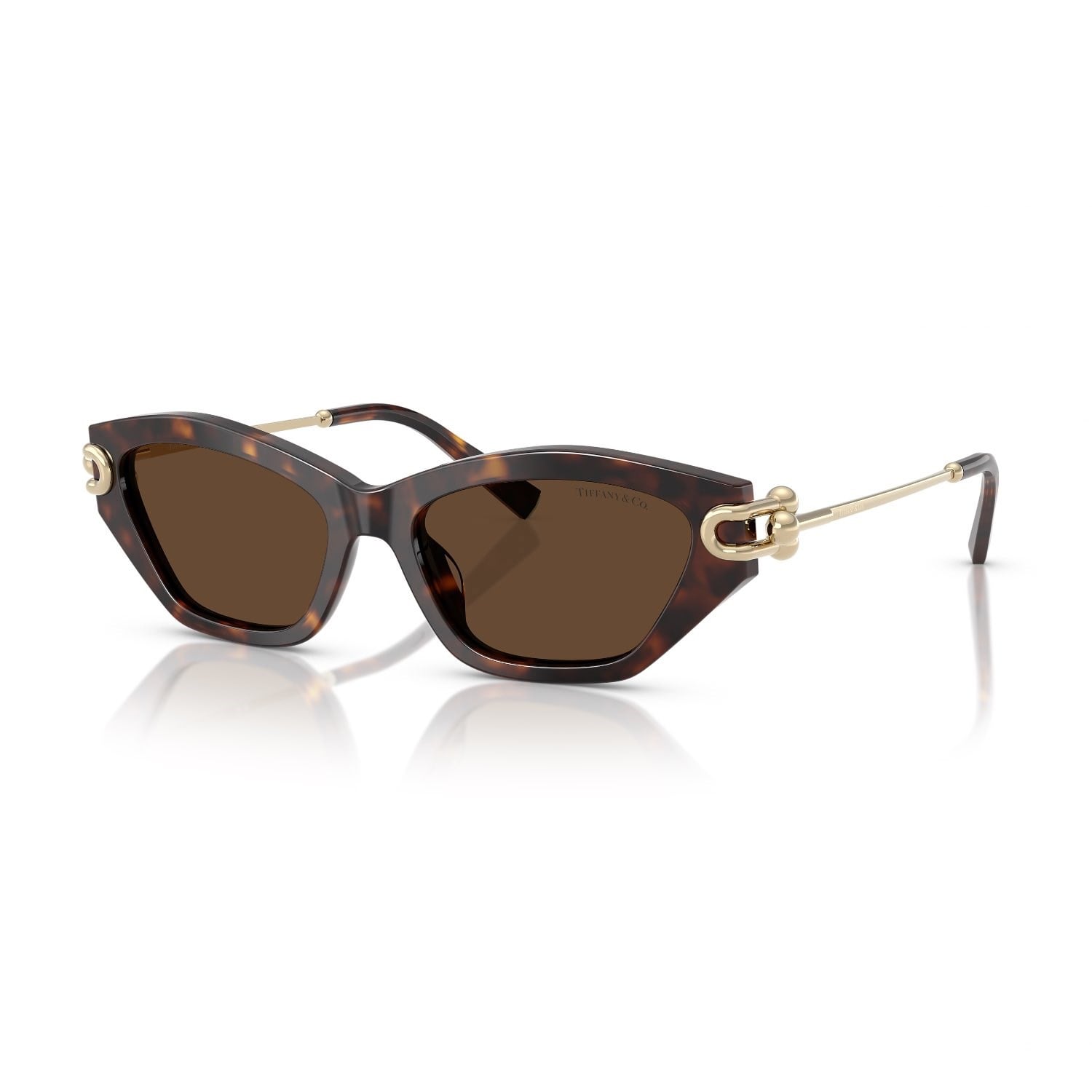 Tiffany Co. TF 4231U 80153G 53 Kadın Cat Eye Kırçıllı Kahverengi Kemik Güneş Gözlüğü