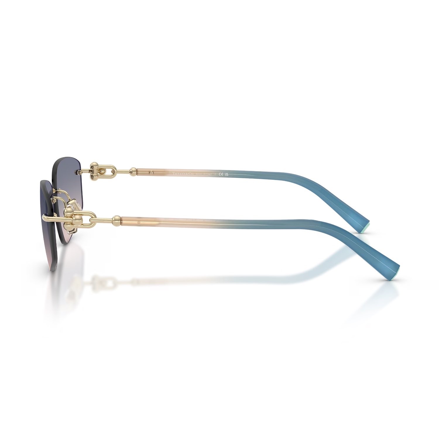 Tiffany Co. TF 3114 619116 59 Unisex Geometrik Gold Metal Güneş Gözlüğü