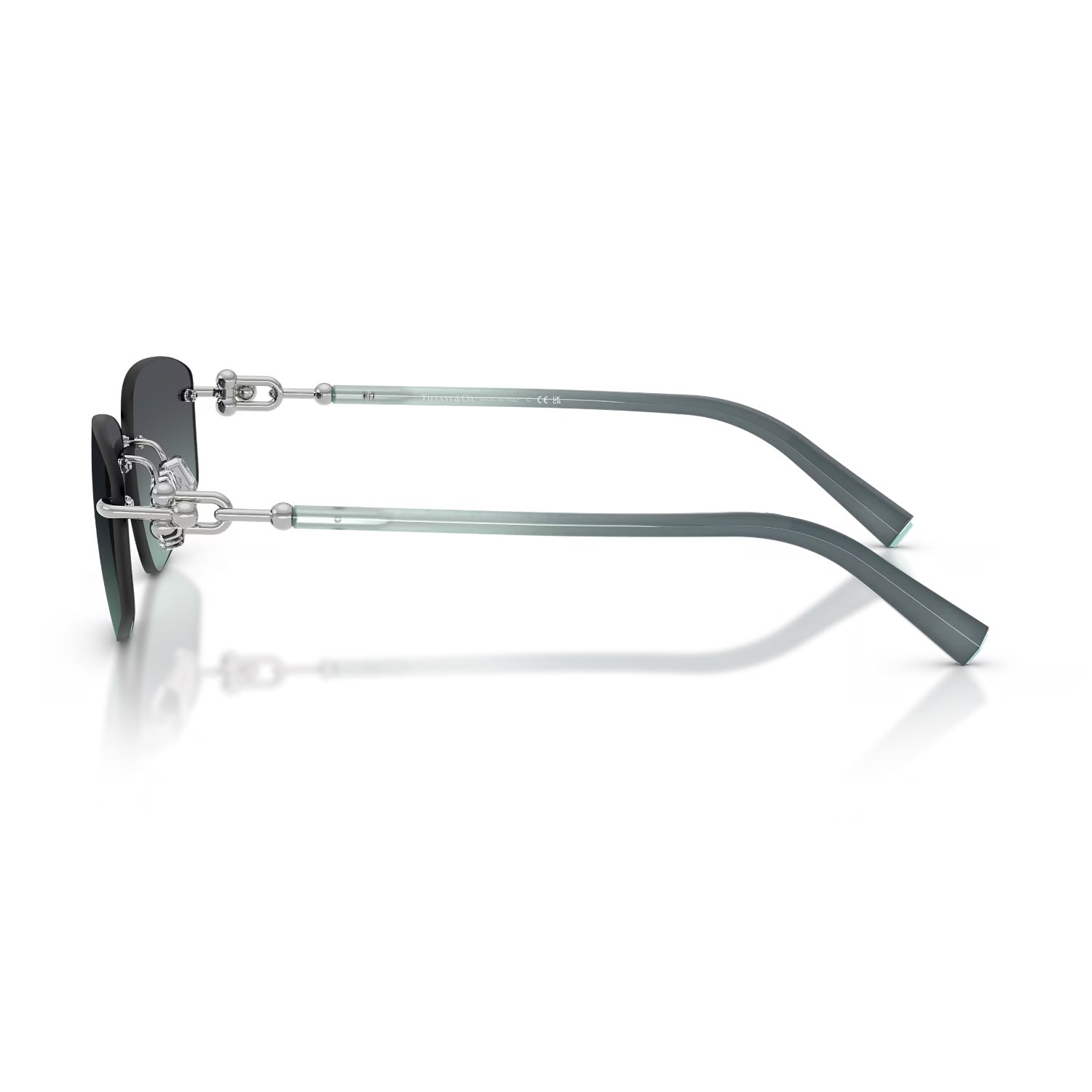 Tiffany Co. TF 3114 60012G 59 Unisex Geometrik Gümüş Degrade Metal Güneş Gözlüğü