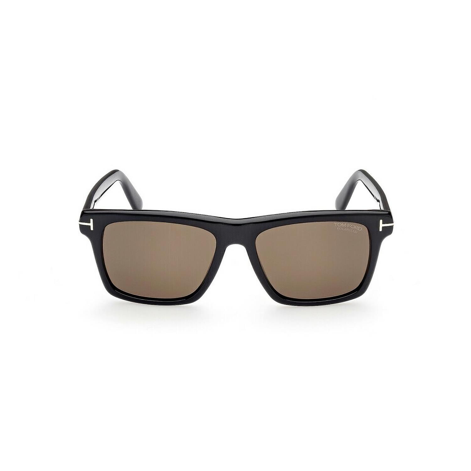 Tom Ford FT 0906 01H 56 Polarize Erkek Kare Kahverengi Güneş Gözlüğü 