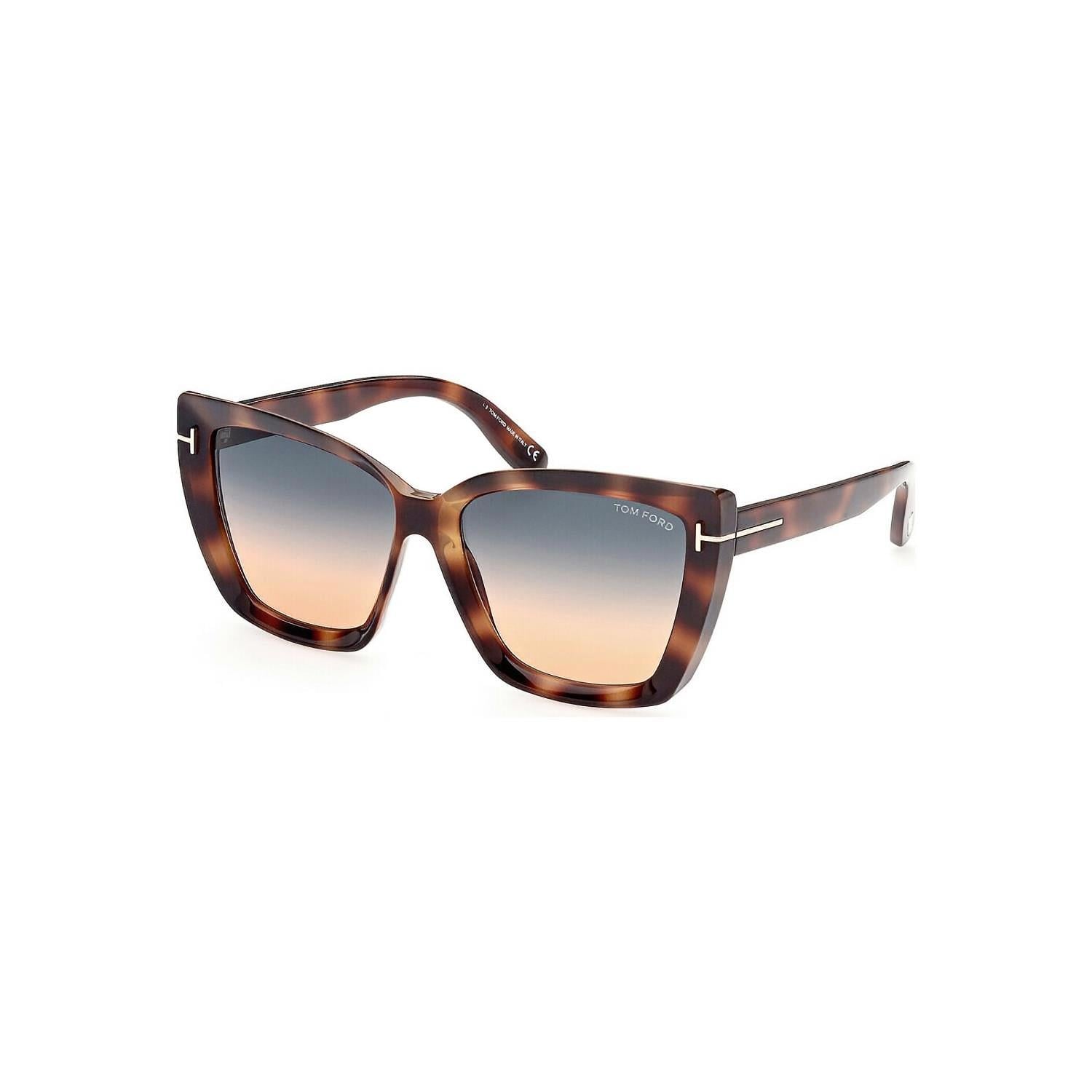Tom Ford FT 0920 53P 57 Kadın Cat Eye Kırçıllı Kahverengi Kemik Güneş Gözlüğü