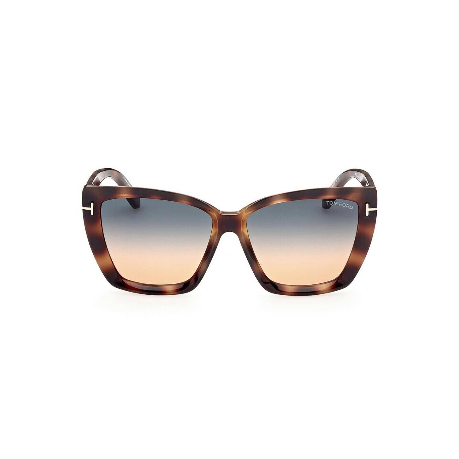 Tom Ford FT 0920 53P 57 Kadın Cat Eye Kırçıllı Kahverengi Kemik Güneş Gözlüğü