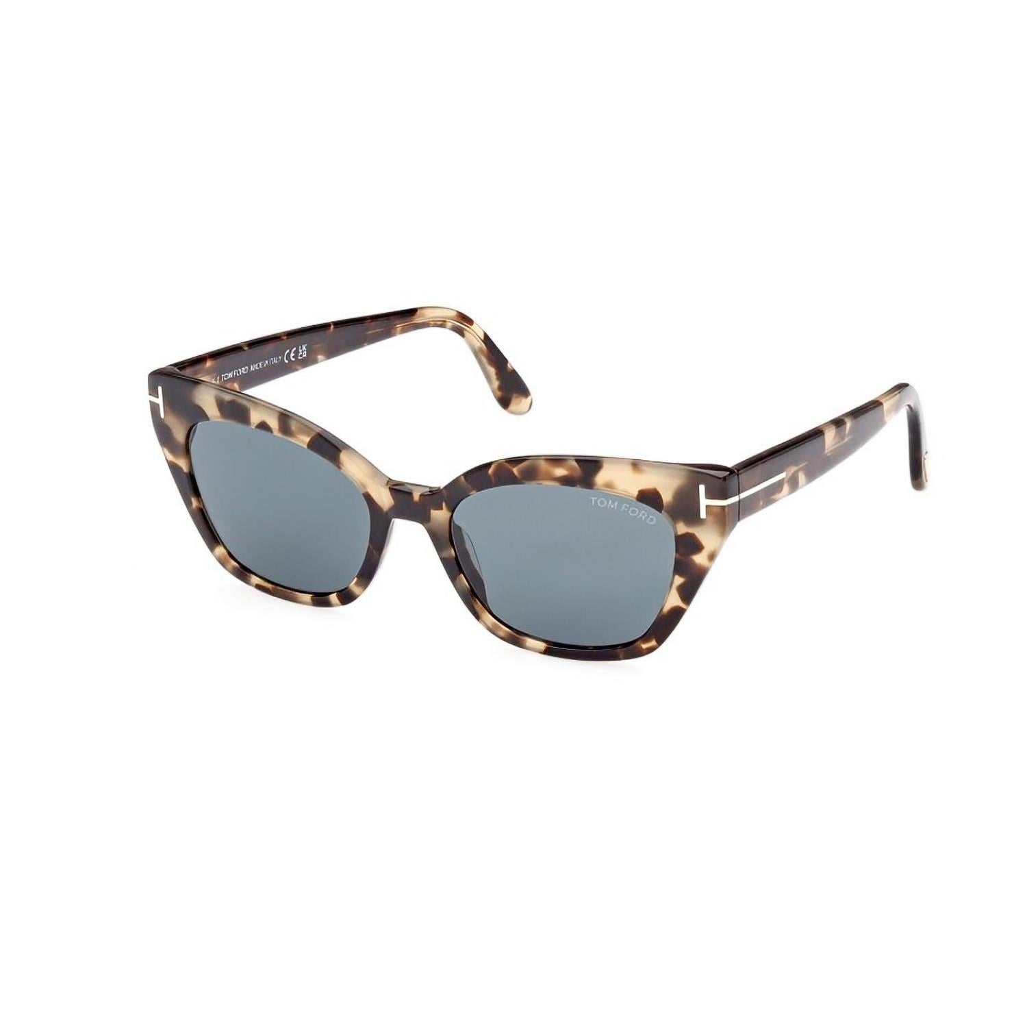 Tom Ford FT 1031 55V 52 Kadın Cat Eye Kırçıllı Kahverengi Kemik Güneş Gözlüğü
