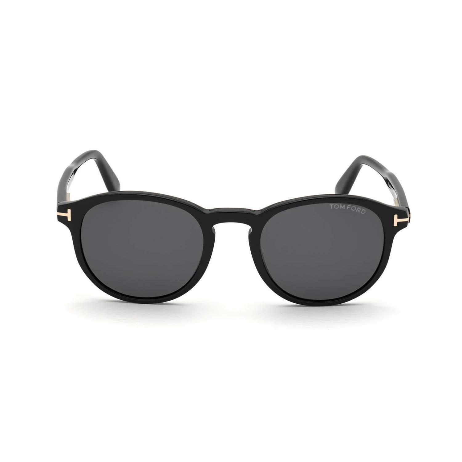 Tom Ford FT0834S 01A 50 Unisex Yuvarlak Siyah Kemik Güneş Gözlüğü