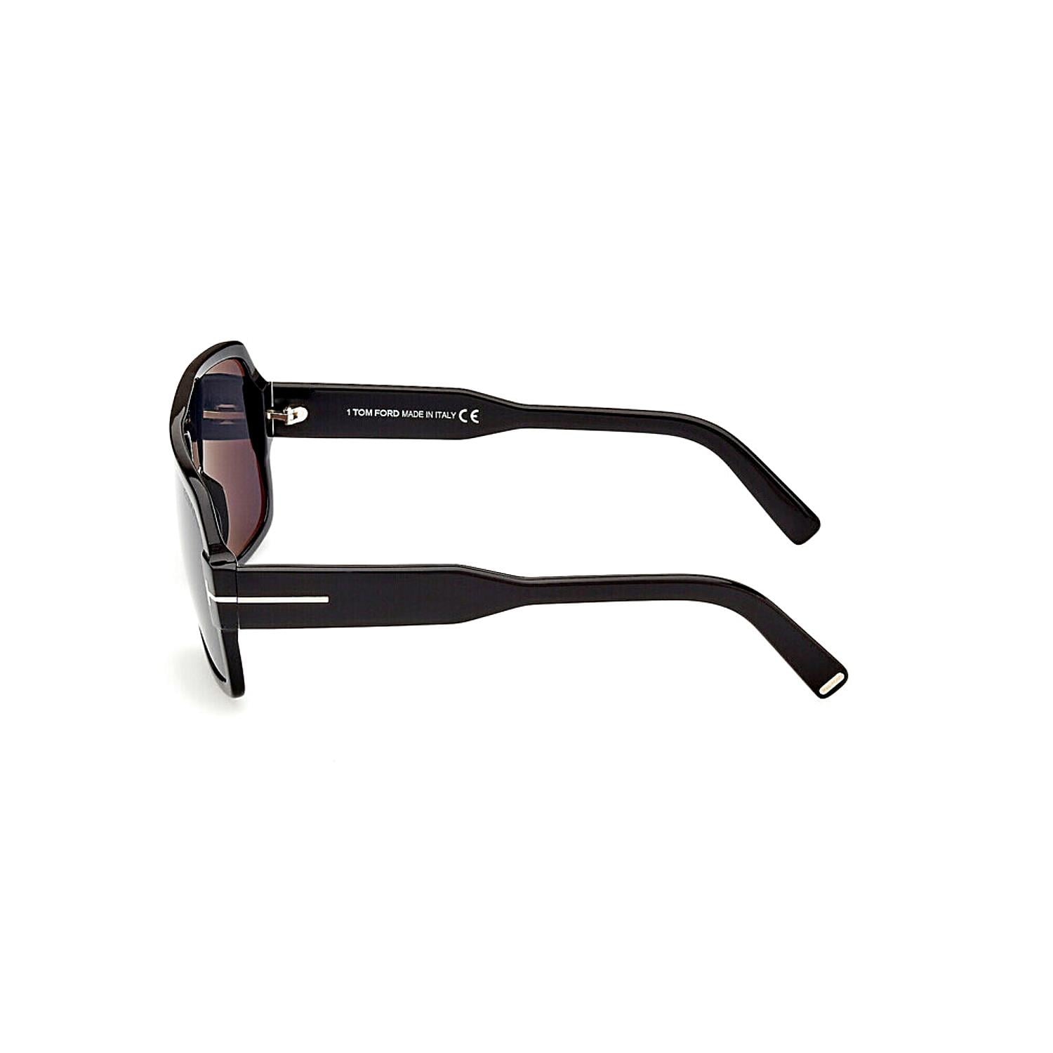 Tom Ford FT0933 01A 58 Camden Erkek Kare Siyah Kemik Güneş Gözlüğü