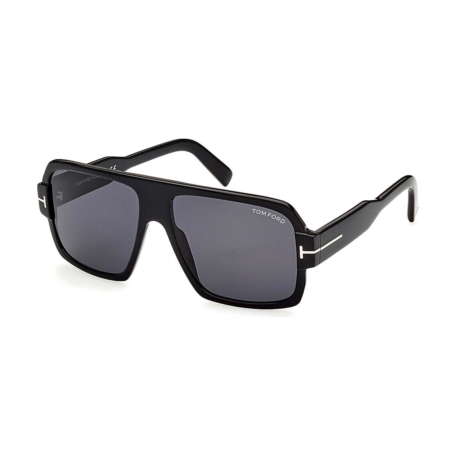 Tom Ford FT0933 01A 58 Camden Erkek Kare Siyah Kemik Güneş Gözlüğü