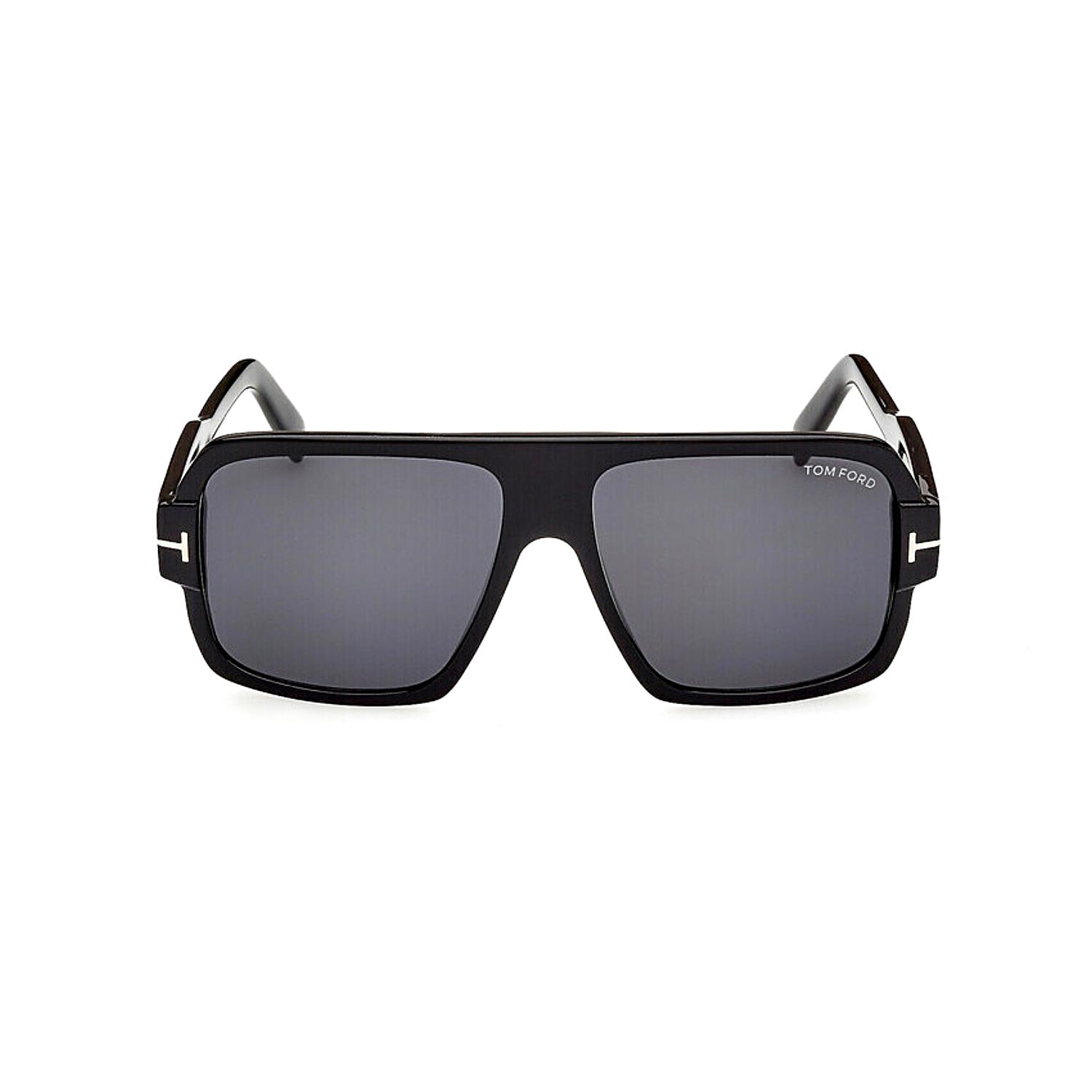 Tom Ford FT0933 01A 58 Camden Erkek Kare Siyah Kemik Güneş Gözlüğü
