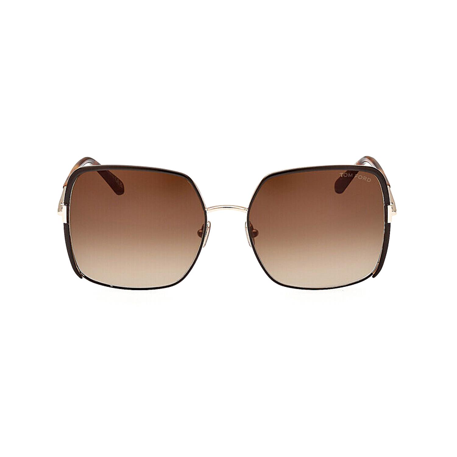 Tom Ford FT 1006 48F 60 Raphaela Kadın Kelebek Kahverengi Metal Güneş Gözlüğü