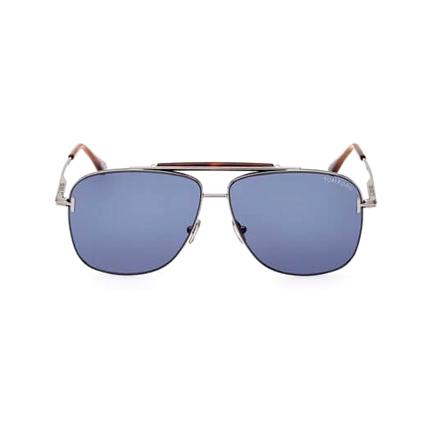 Tom Ford FT1017 14V 60 Jaden Erkek Kare Gri Metal Güneş Gözlüğü
