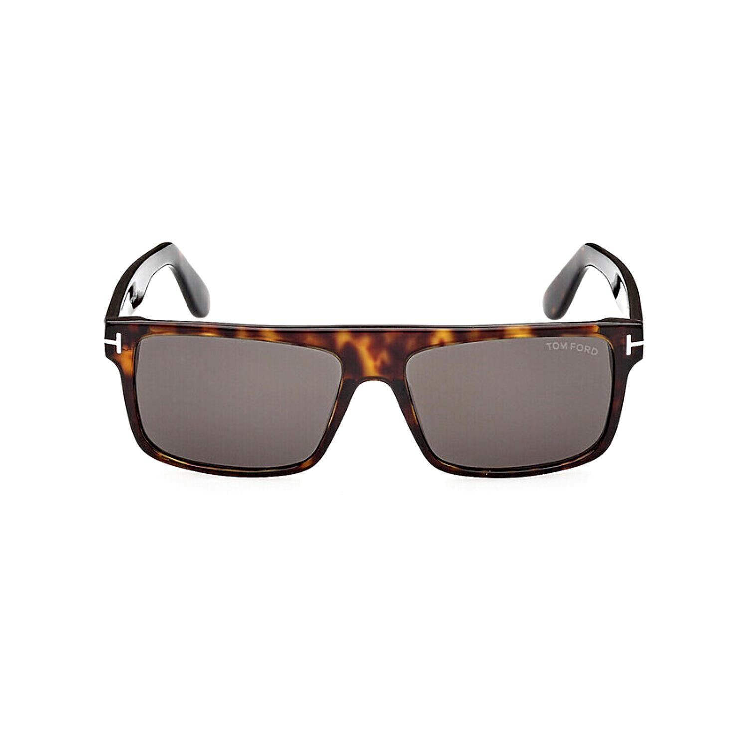 Tom Ford FT999 ECO 52A 58 Philippe Erkek Dikdörtgen Kırçıllı Kahverengi Kemik Güneş Gözlüğü