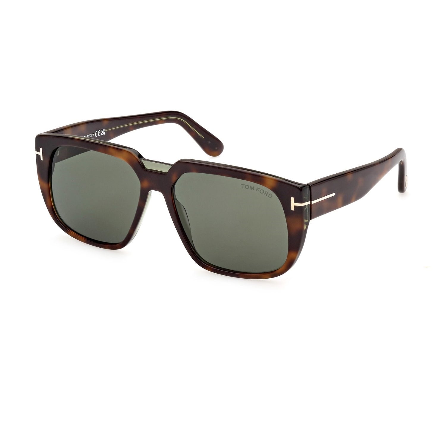 Tom Ford TF 1025S 56NG 56 Oliver Unisex Geometrik Kırçıllı Kahverengi Kemik Güneş Gözlüğü