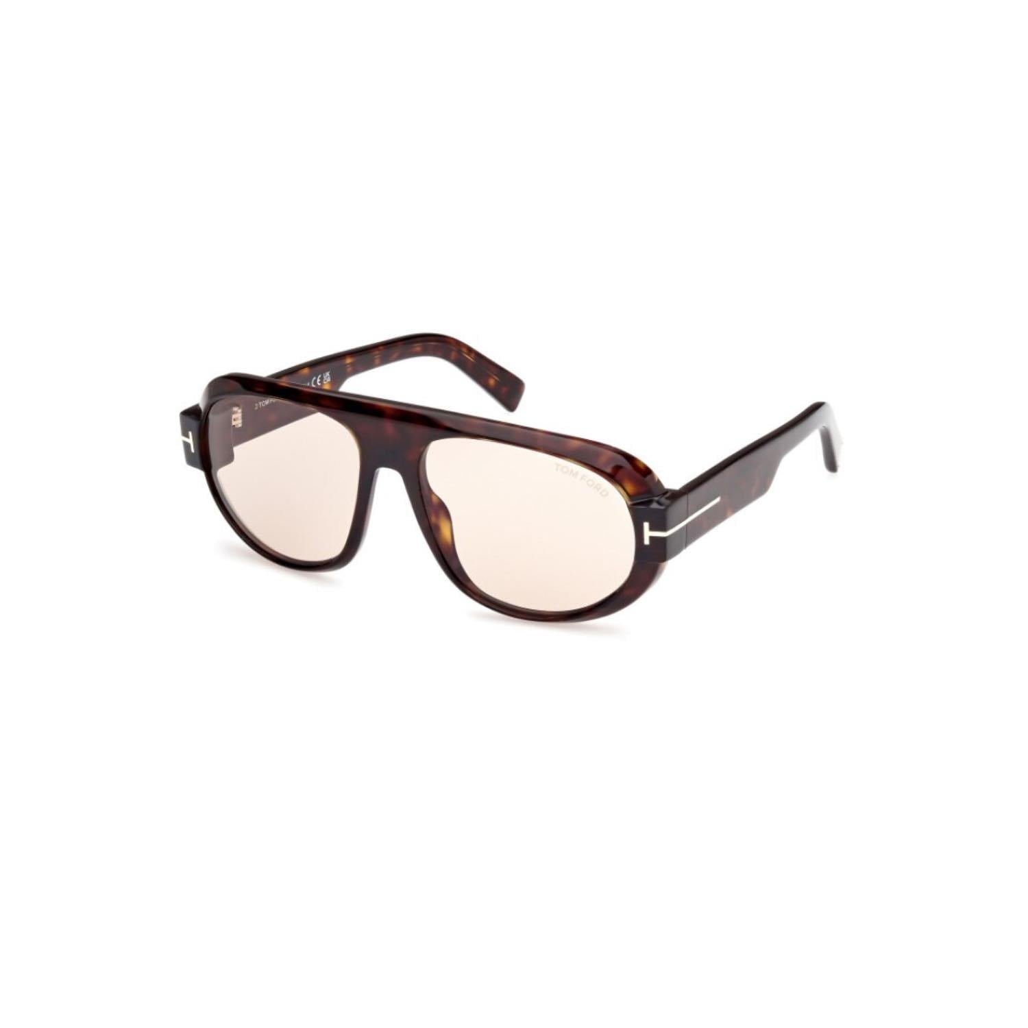 Tom Ford Tf 1102 52E 59 Photochromic Unisex Pilot Kırçıllı Kahverengi Kemik Güneş Gözlüğü