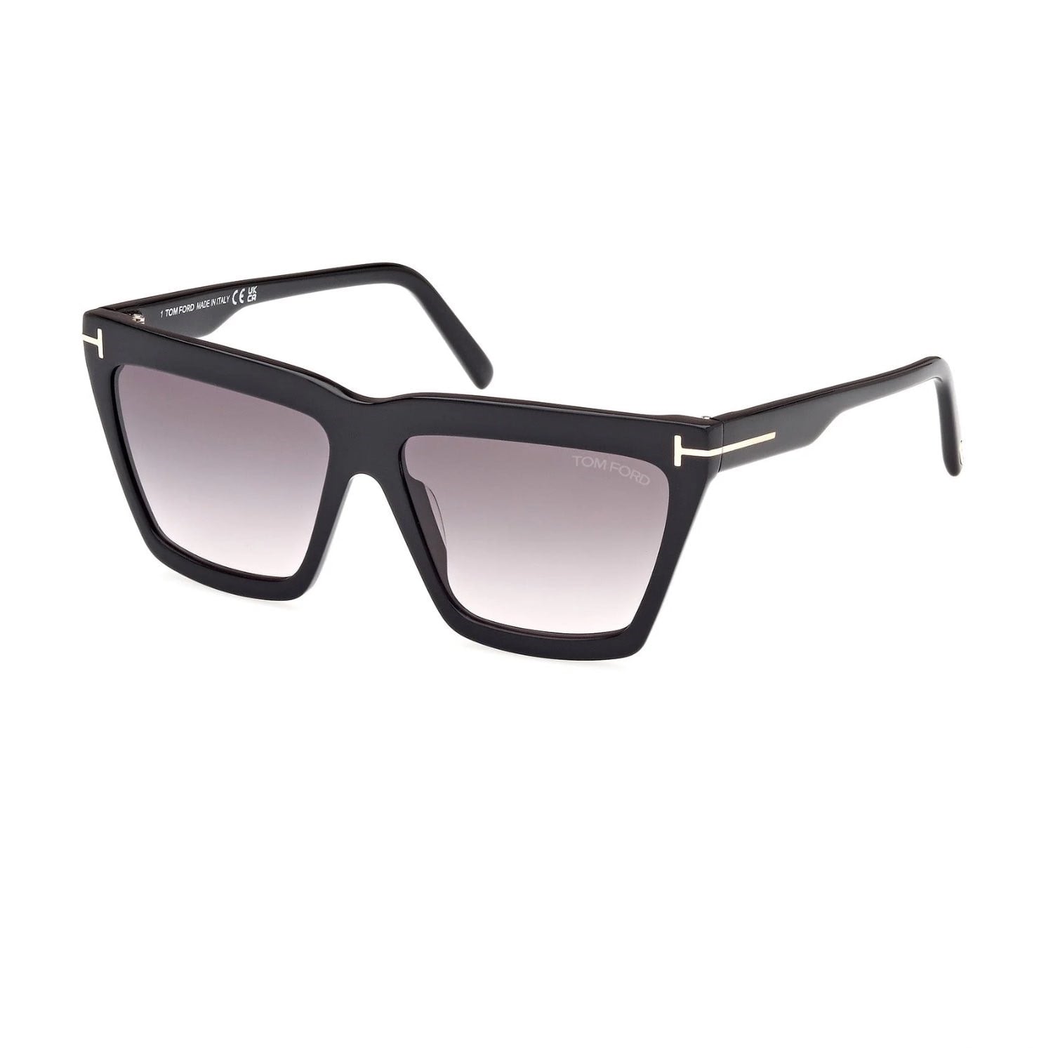 Tom Ford TF 1110S 01B 58 Eden Kadın Çekik Siyah Kemik Güneş Gözlüğü