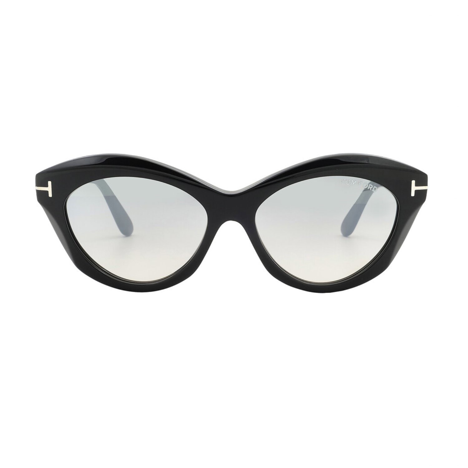 Tom Ford TF 1111S 01CG 56 Kadın Cat Eye Siyah Aynalı Kemik Güneş Gözlüğü