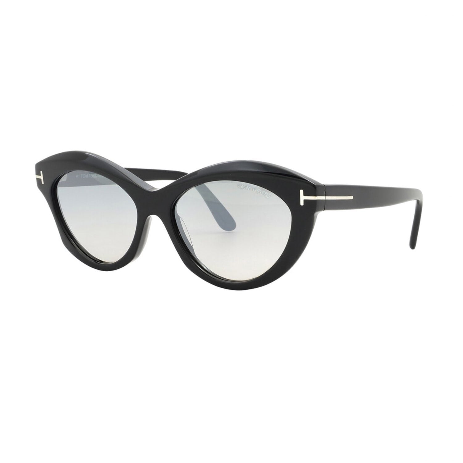 Tom Ford TF 1111S 01CG 56 Kadın Cat Eye Siyah Aynalı Kemik Güneş Gözlüğü