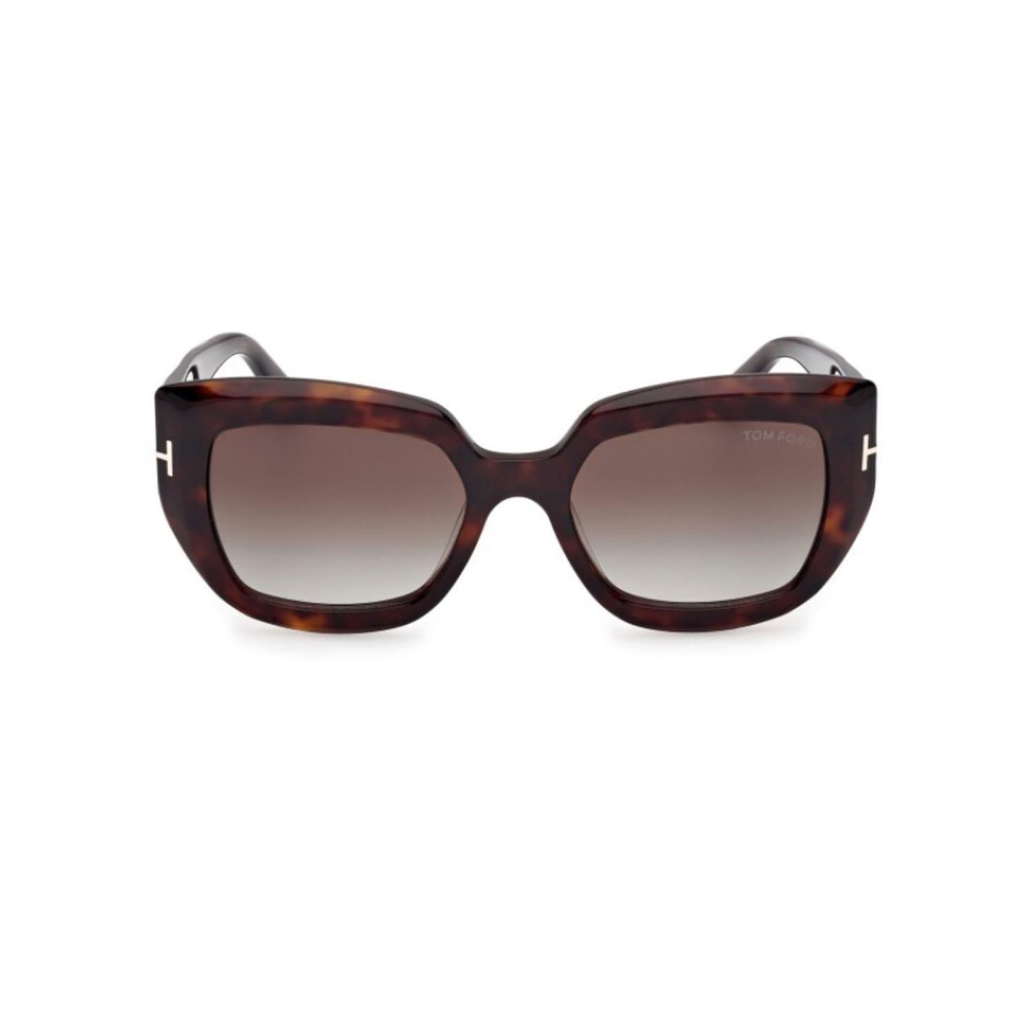 Tom Ford Tf 1192 52B 53 Kadın Oval Kırçıllı Kahverengi Kemik Güneş Gözlüğü