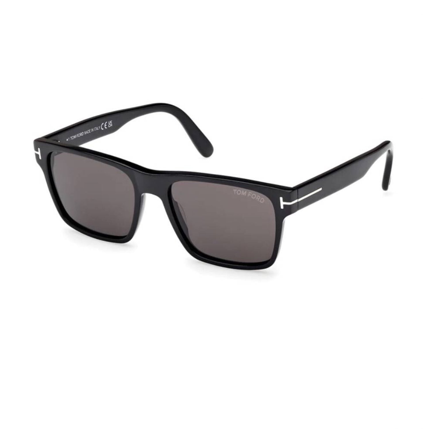 Tom Ford TF 1205S 01AG 55 Unisex Dikdörtgen Siyah Kemik Güneş Gözlüğü