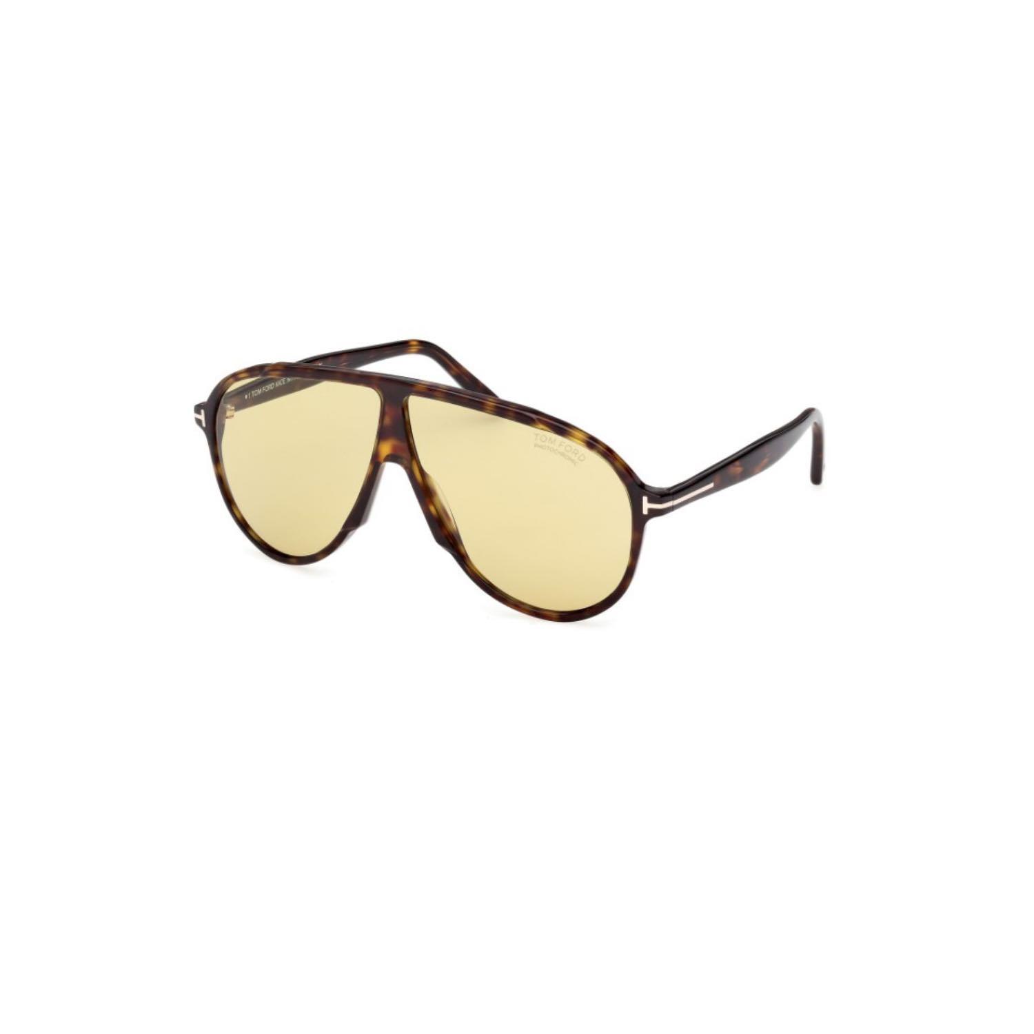 Tom Ford TF 1211 52E 65 Unisex Pilot Kırçıllı Kahvernegi Kemik Güneş Gözlüğü