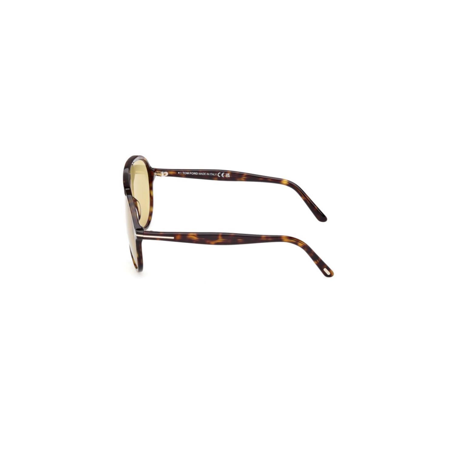 Tom Ford TF 1211 52E 65 Unisex Pilot Kırçıllı Kahvernegi Kemik Güneş Gözlüğü