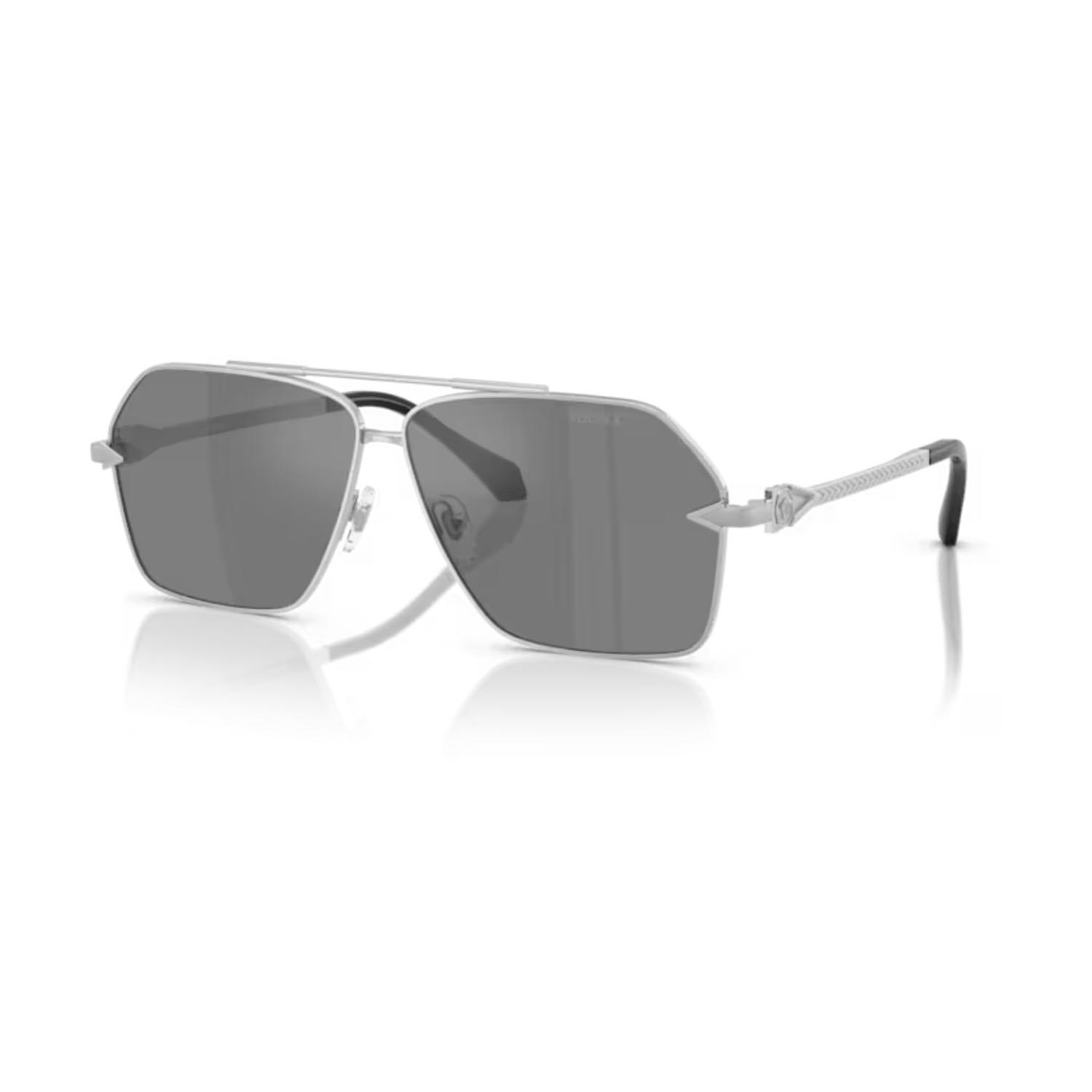 Verace VE 2284 10006G 63 Erkek Geometrik Gri Metal Güneş Gözlüğü