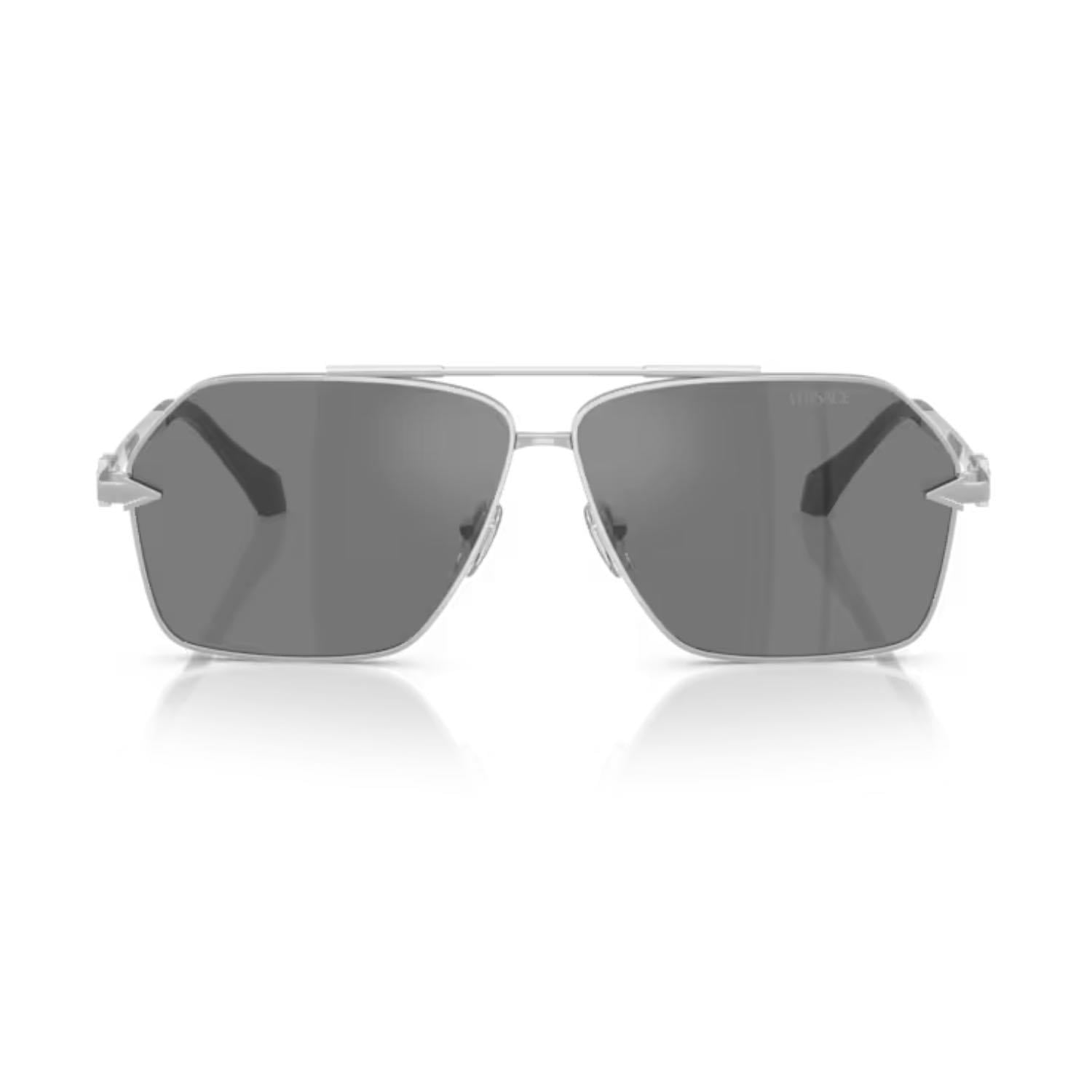 Verace VE 2284 10006G 63 Erkek Geometrik Gri Metal Güneş Gözlüğü