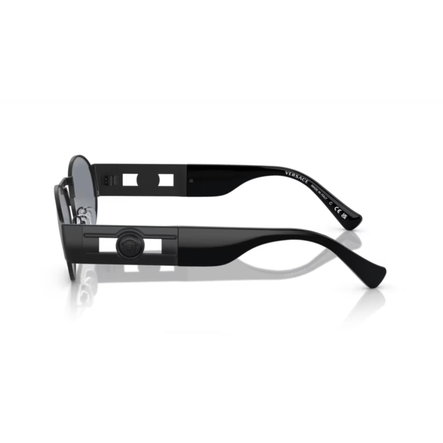 Versace 2264 1261/1 56 Unisex Oval Siyah Metal Güneş Gözlüğü