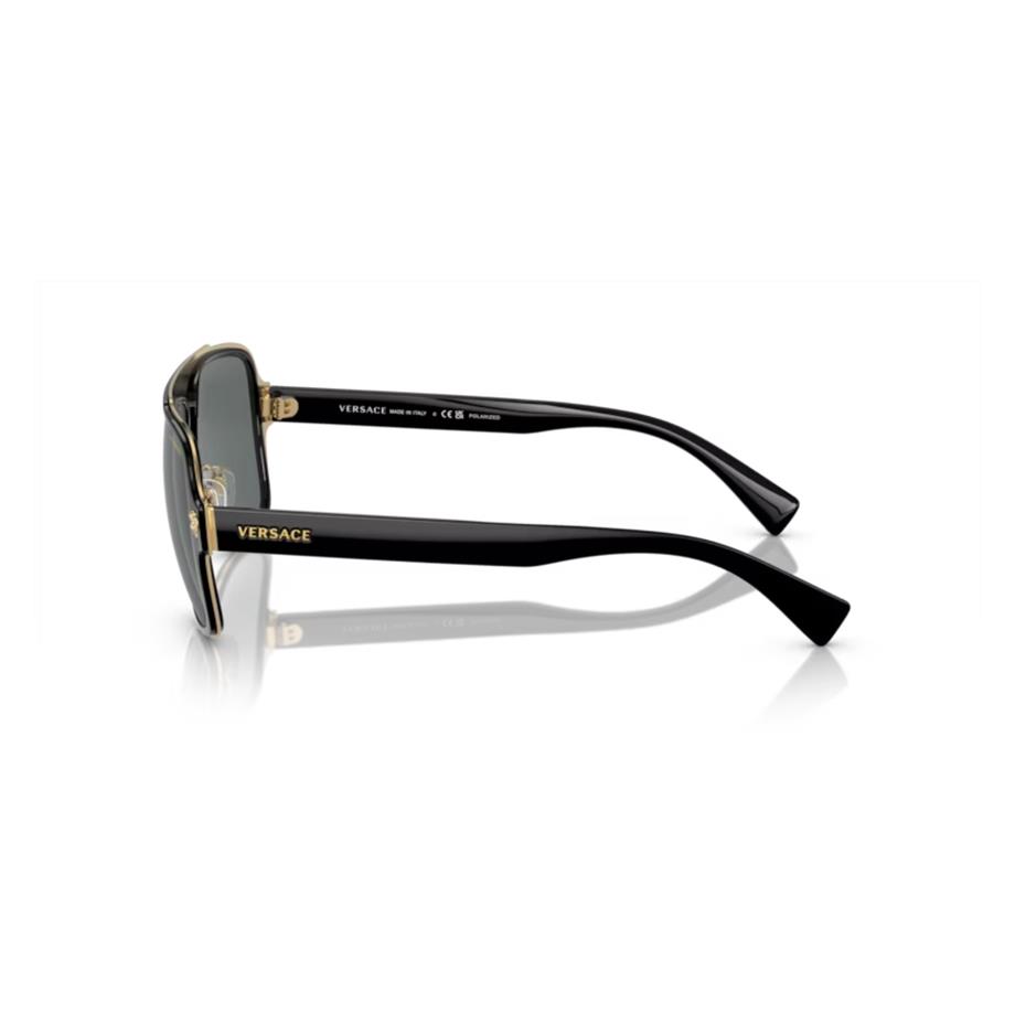 Versace VE 2199 100281 56 Erkek Damla Siyah Metal Polarize Güneş Gözlüğü