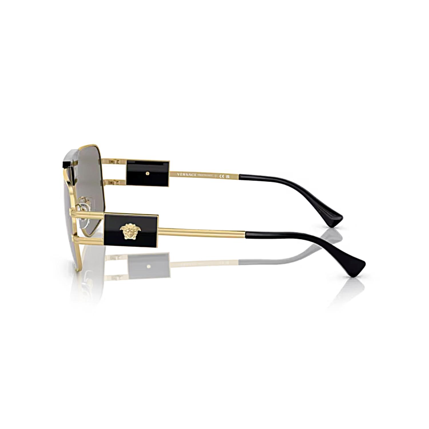 Versace VE 2251 10026G 63 Erkek Gold Metal Aynalı Güneş Gözlüğü