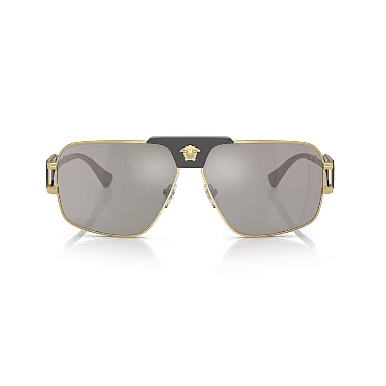 Versace VE 2251 10026G 63 Erkek Gold Metal Aynalı Güneş Gözlüğü