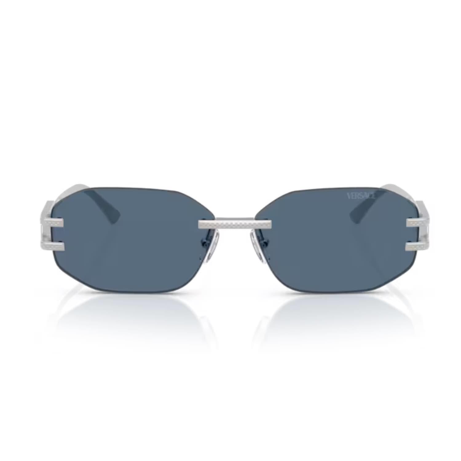 Versace VE 2274 100080 58 Kadın Geometrik Gri Metal Güneş Gözlüğü