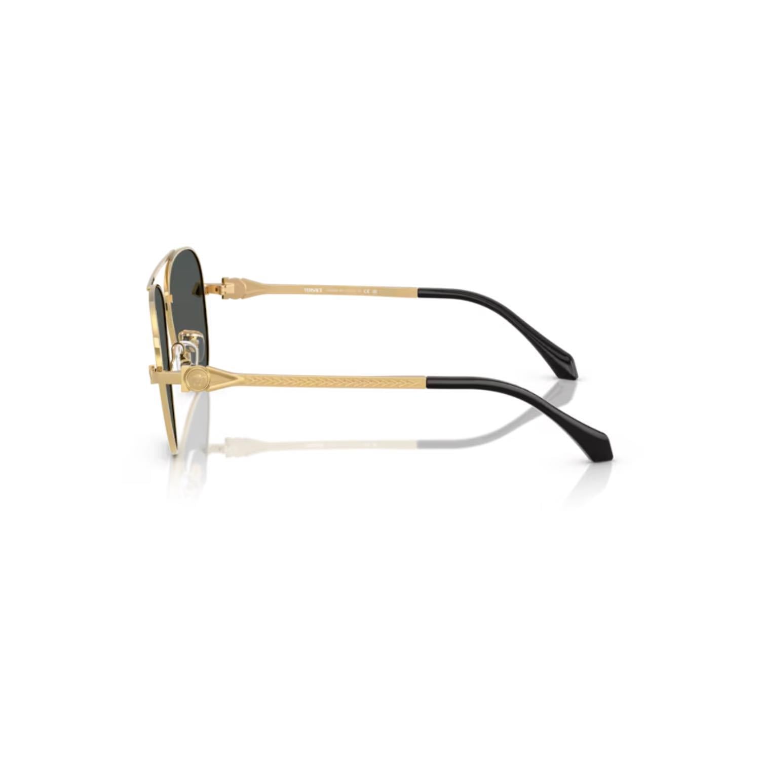 Versace VE 2283 100287 61 Erkek Pilot Gold Metal Güneş Gözlüğü