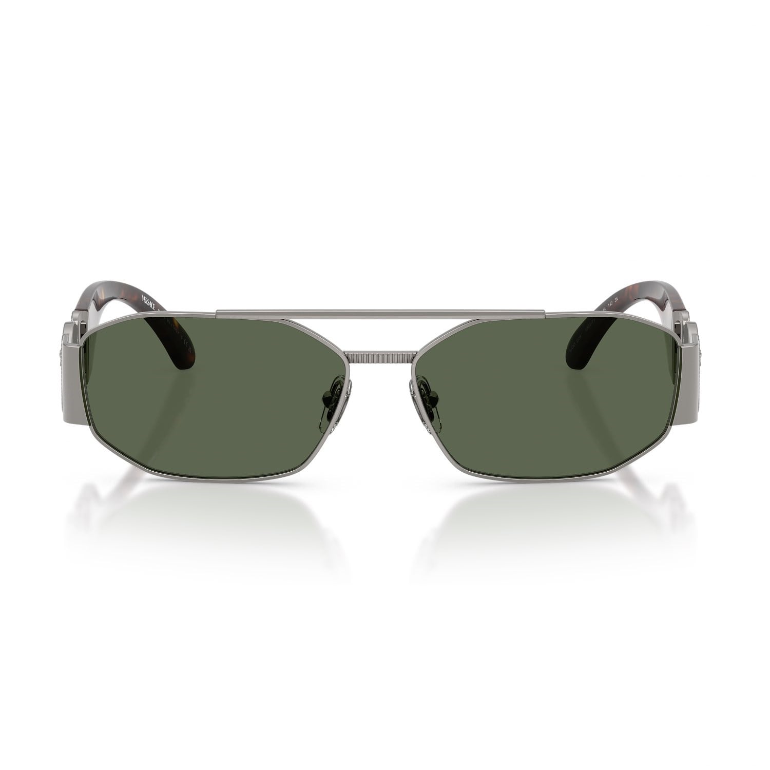 Versace VE 2287 100171 58 Erkek Geometrik Gri Metal Güneş Gözlüğü