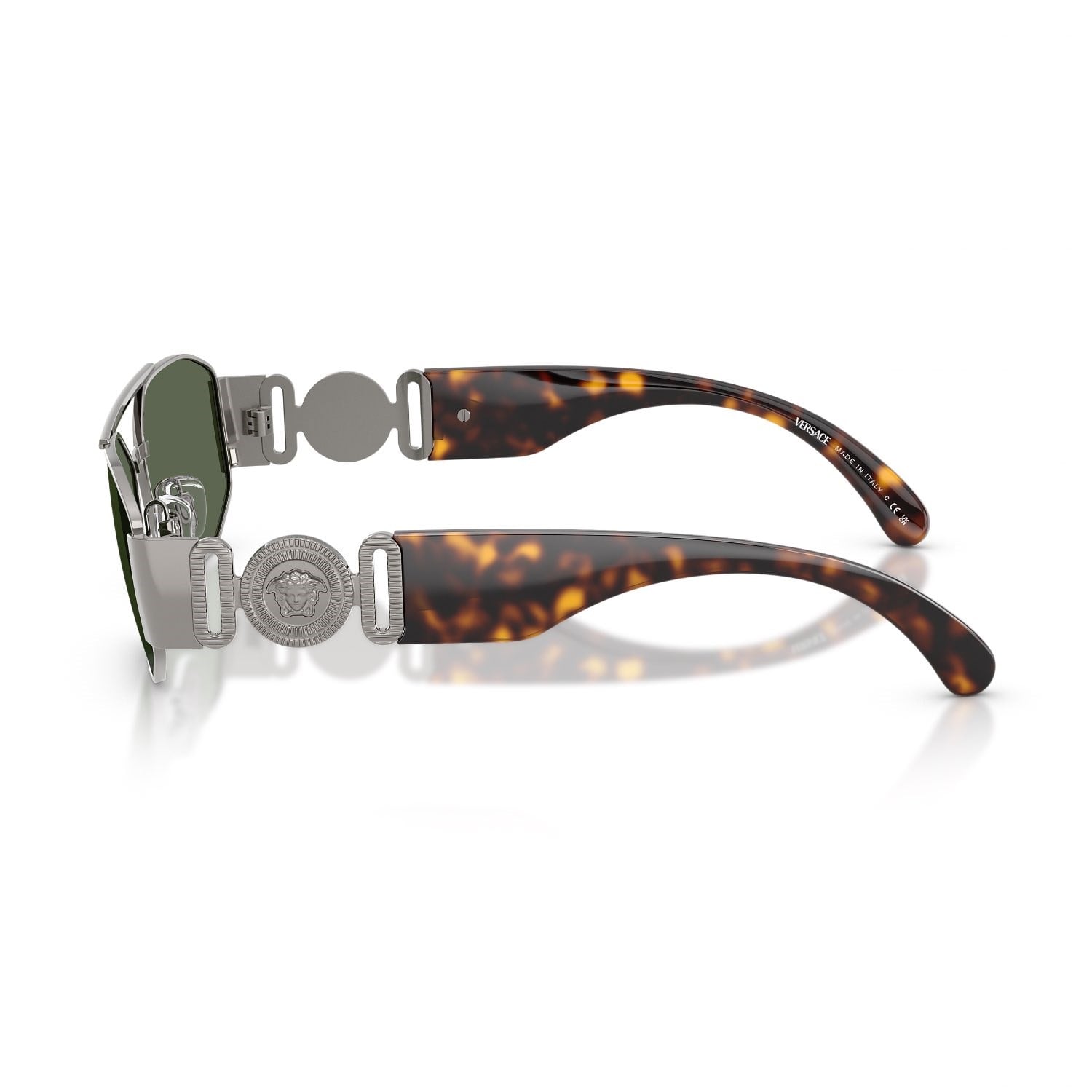 Versace VE 2287 100171 58 Erkek Geometrik Gri Metal Güneş Gözlüğü