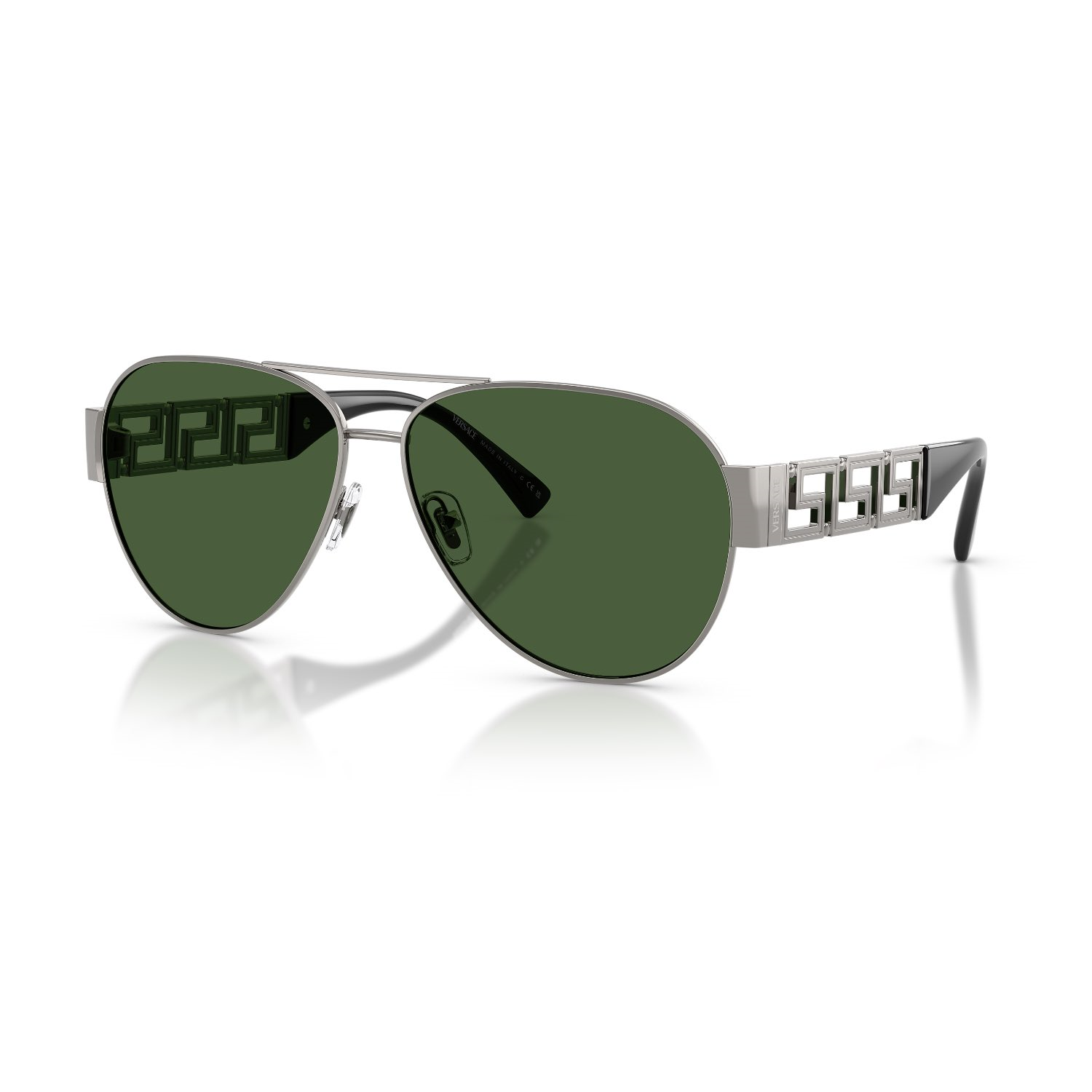 Versace VE 2289 100071 61 Erkek Pilot Gri Metal Güneş Gözlüğü