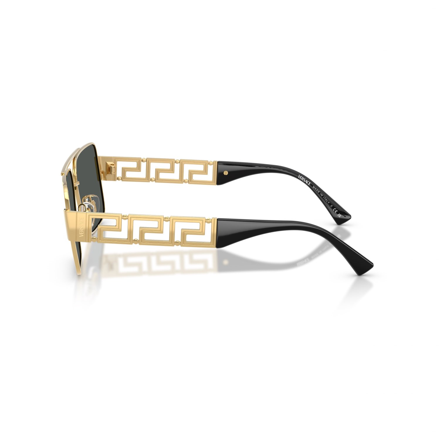 Versace VE 2290 100287 61 Erkek Dikdörtgen Gold Metal Güneş Gözlüğü