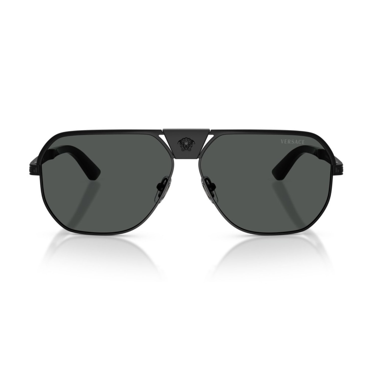 Versace VE 2294 126187 61 Unisex Geometrik Siyah Metal Güneş Gözlüğü